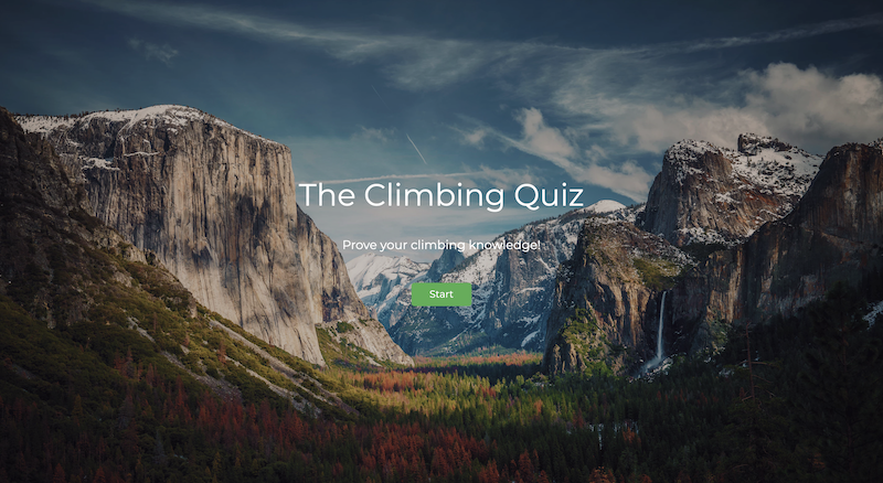 Screenshot of quiz app